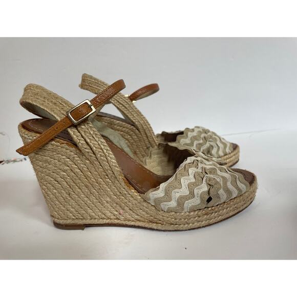 Kate Spade Wedge  Espadrille Sandal Size 7 Made in Spain - Picture 7 of 8